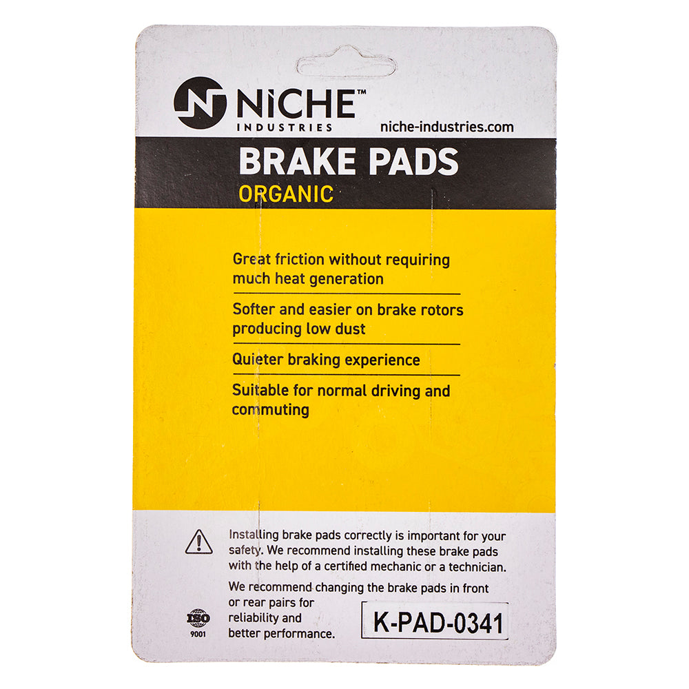 NICHE 519-KPA2563D Rear Organic Brake Pad Set for zOTHER BMW K1300S