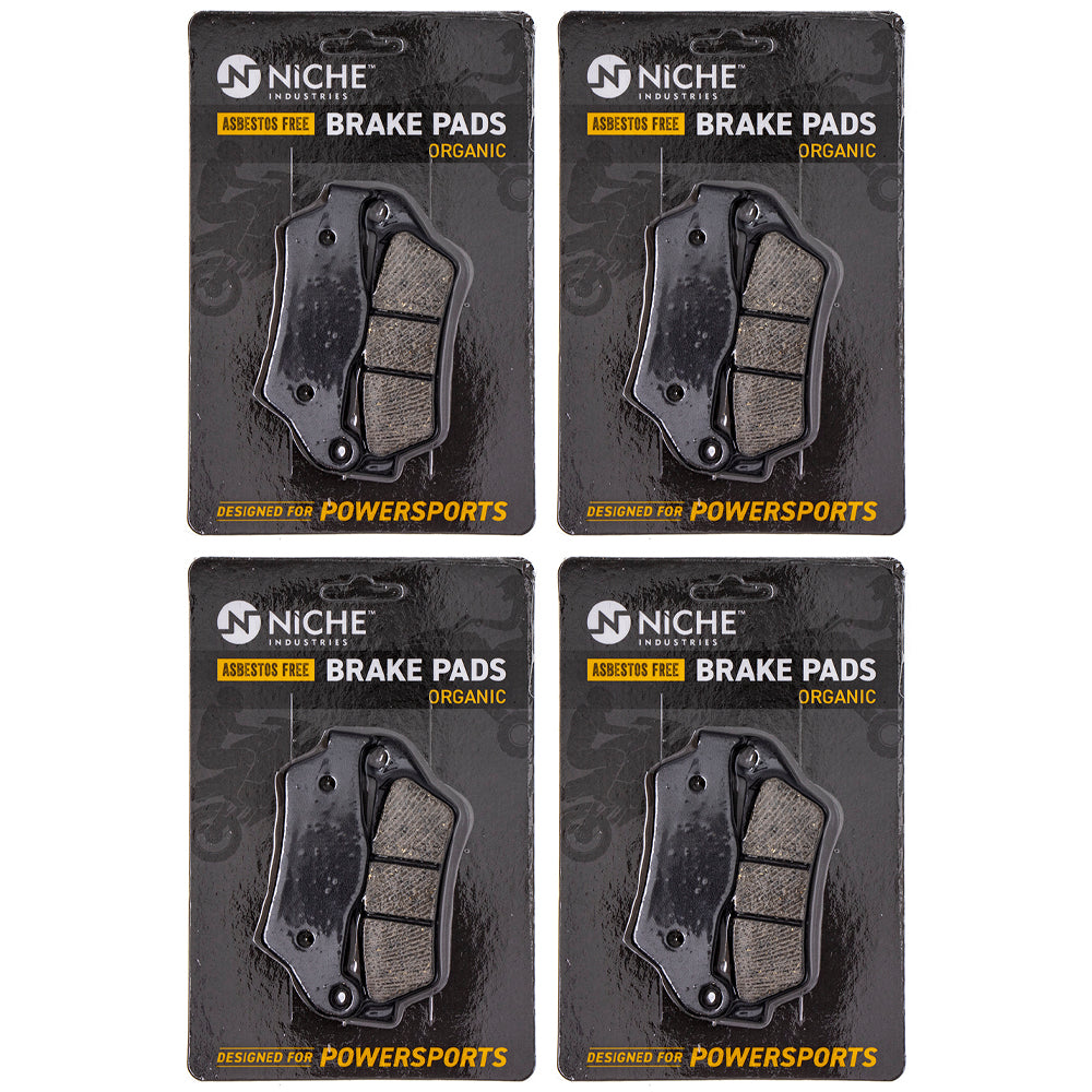 Rear Organic Brake Pad Set 4-Pack for zOTHER BMW K1300S K1300R K1200S K1200R 34218541388 NICHE 519-KPA2563D