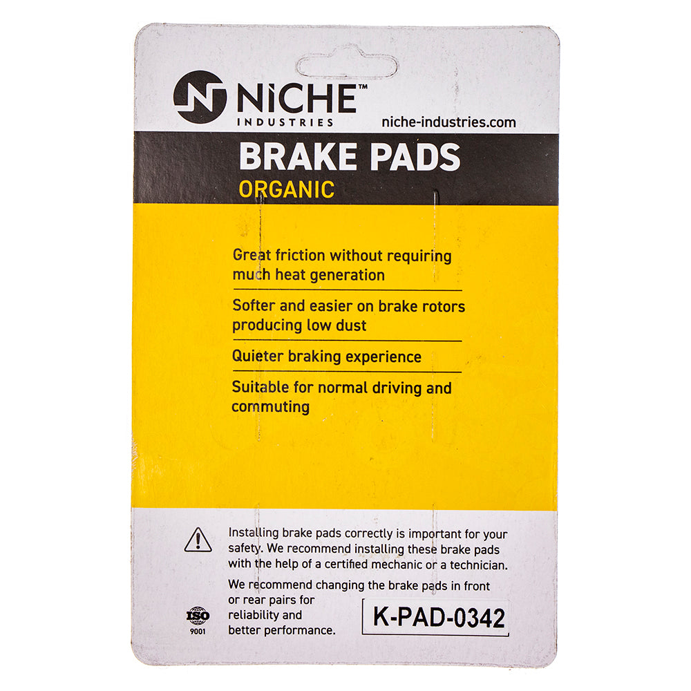 NICHE 519-KPA2564D Front Organic Brake Pad Set for Suzuki RF900R