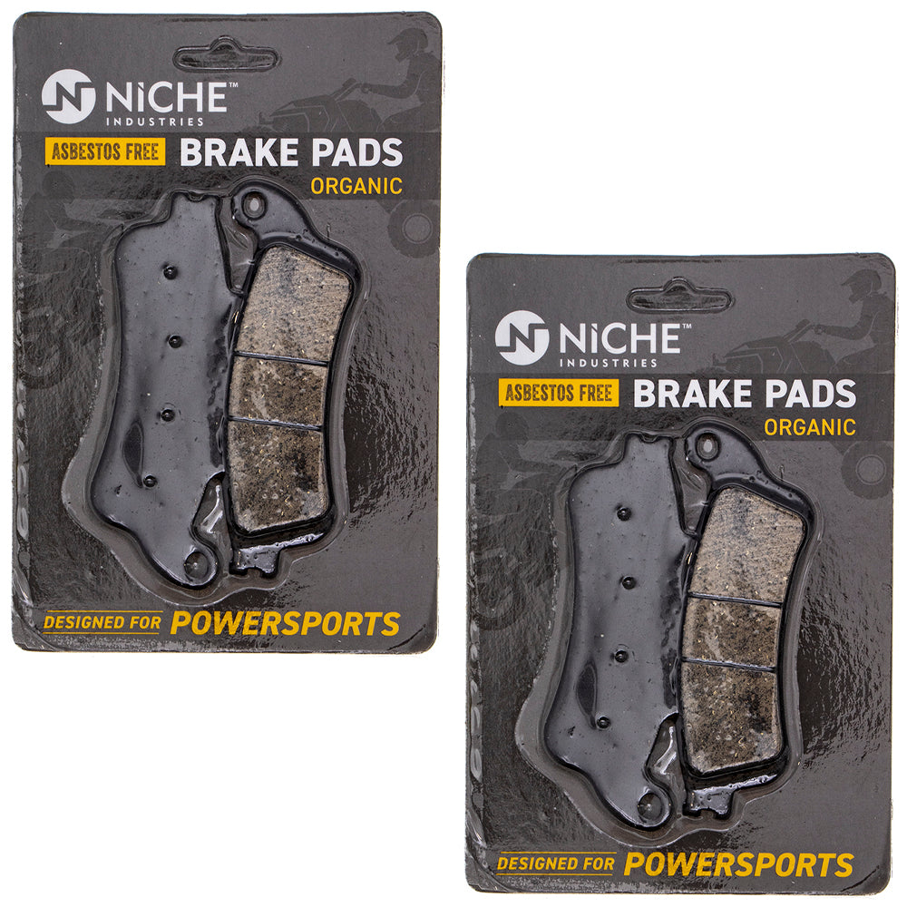 Front Organic Brake Pad Set 2-Pack for Kawasaki Vulcan 43082-0152 NICHE 519-KPA2568D