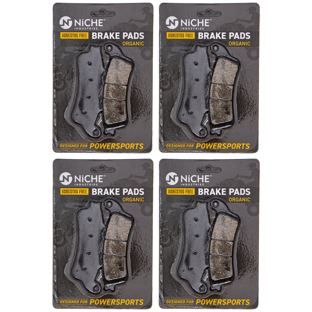 Front Organic Brake Pad Set 4-Pack for Kawasaki Vulcan 43082-0152 NICHE 519-KPA2568D