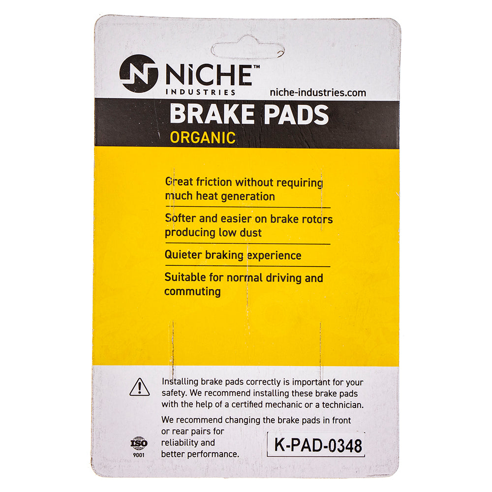 NICHE 519-KPA2560D Rear Organic Brake Pad Set for Suzuki Burgman