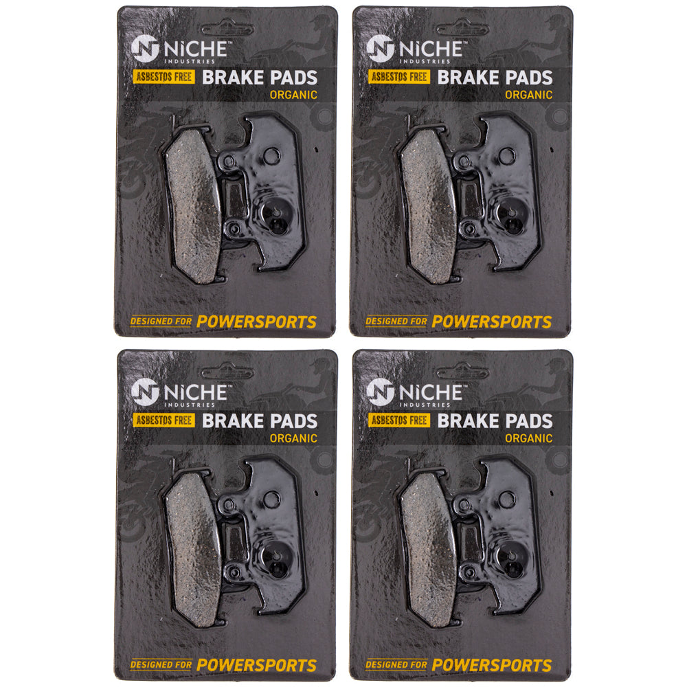 Rear Organic Brake Pad Set 4-Pack for Suzuki Burgman 69100-10860 69102-05890 NICHE 519-KPA2560D