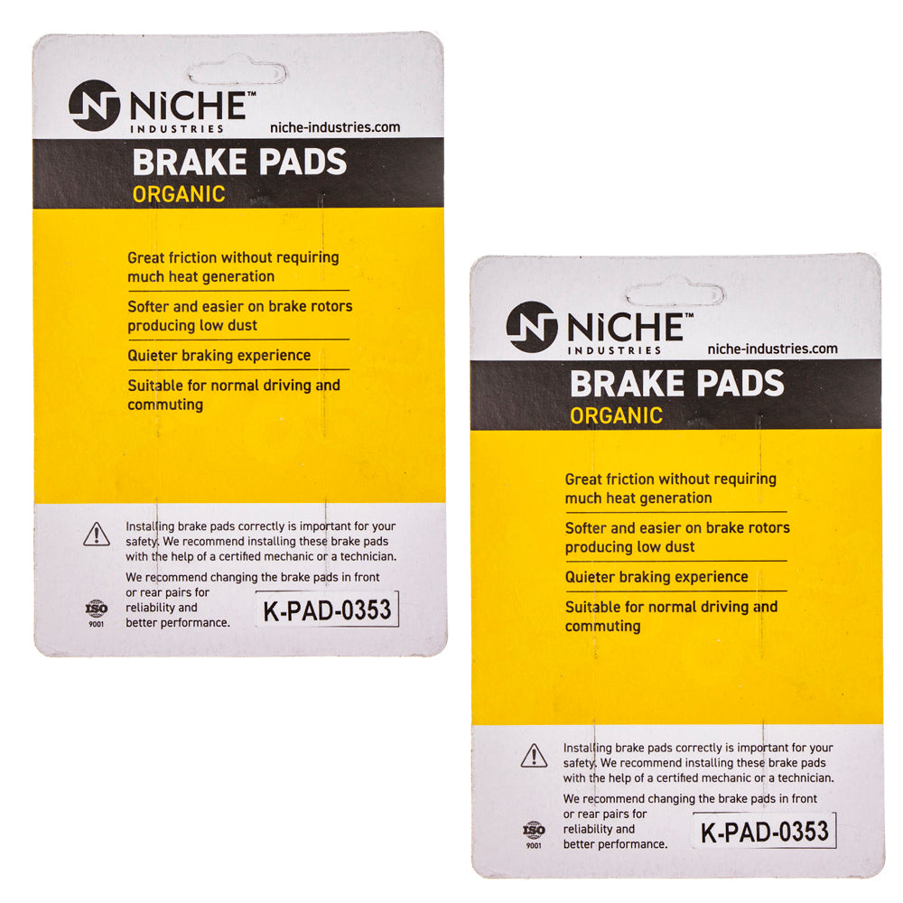 NICHE 519-KPA2575D Rear Brake Pads Set 2-Pack for zOTHER Triumph