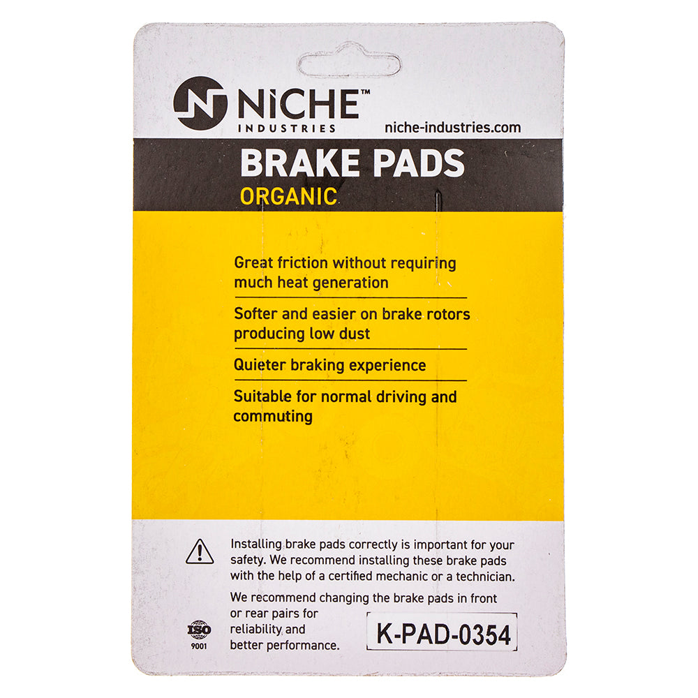 NICHE 519-KPA2576D Front Organic Brake Pad Set for zOTHER Shadow