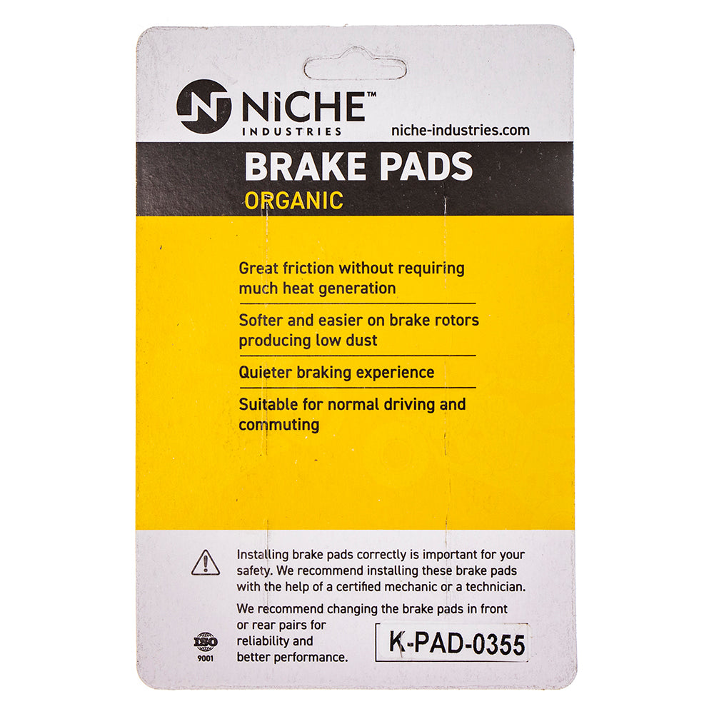 NICHE 519-KPA2577D Front Organic Brake Pad Set for KTM 65 60