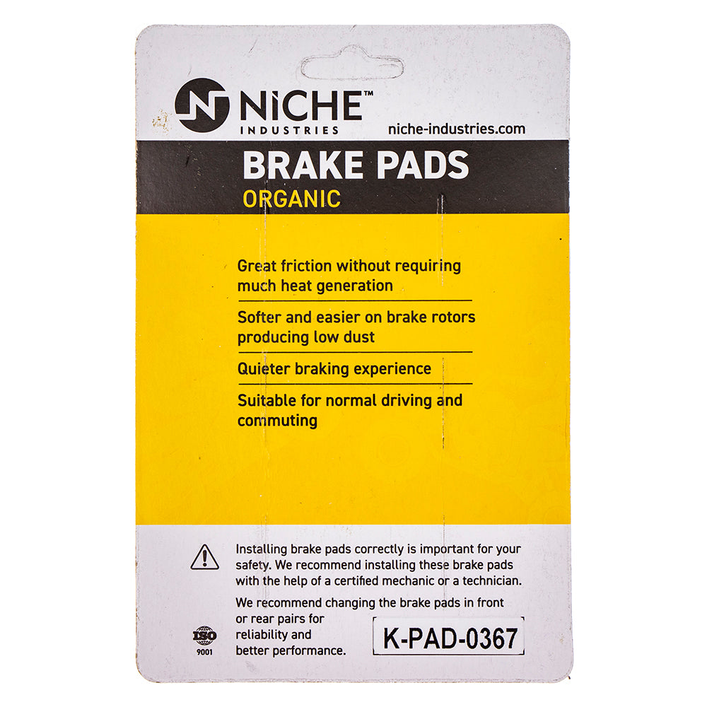 NICHE 519-KPA2589D Front Organic Brake Pad Set for KTM TC85 Freeride