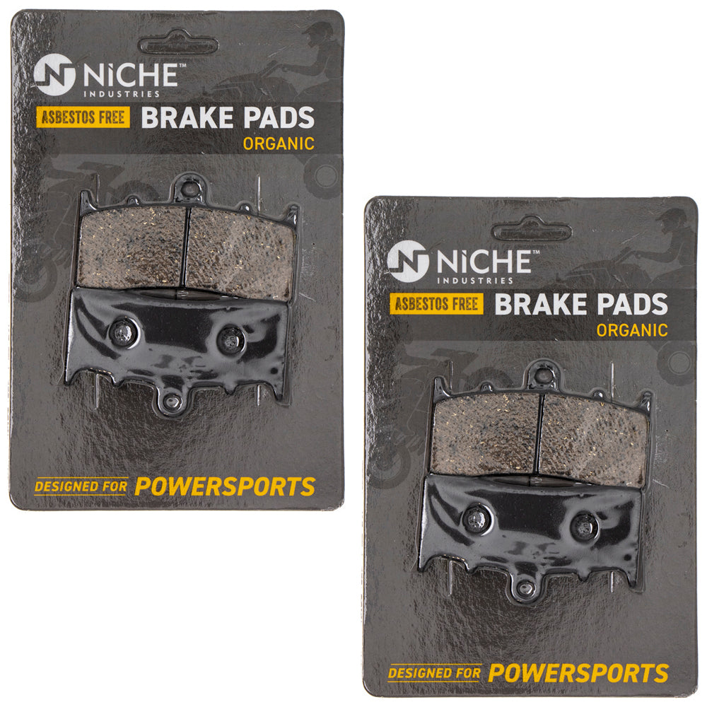 Front Organic Brake Pad Set 2-Pack for zOTHER BMW K1600GTL K1600GT K1600B 34117728945 NICHE 519-KPA2592D