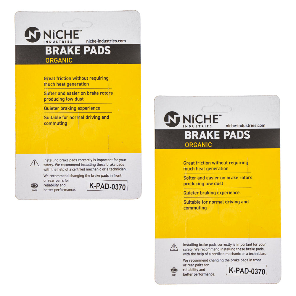 NICHE 519-KPA2592D Front Organic Brake Pad Set 2-Pack for zOTHER BMW