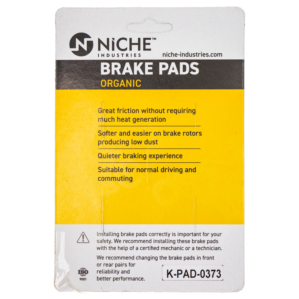 NICHE 519-KPA2595D Rear Organic Brake Pad Set for Suzuki Burgman