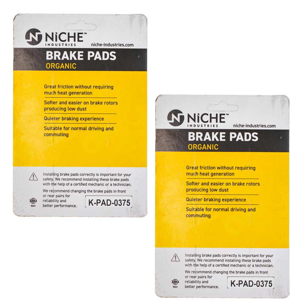 NICHE 519-KPA2597D Front Organic Brake Pad Set 2-Pack for zOTHER KTM