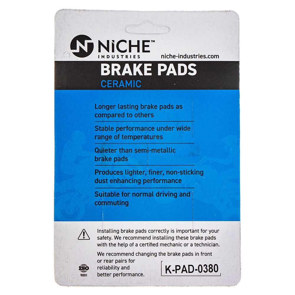 NICHE 519-KPA2502D Rear Ceramic Brake Pad Set for zOTHER Honda Expert