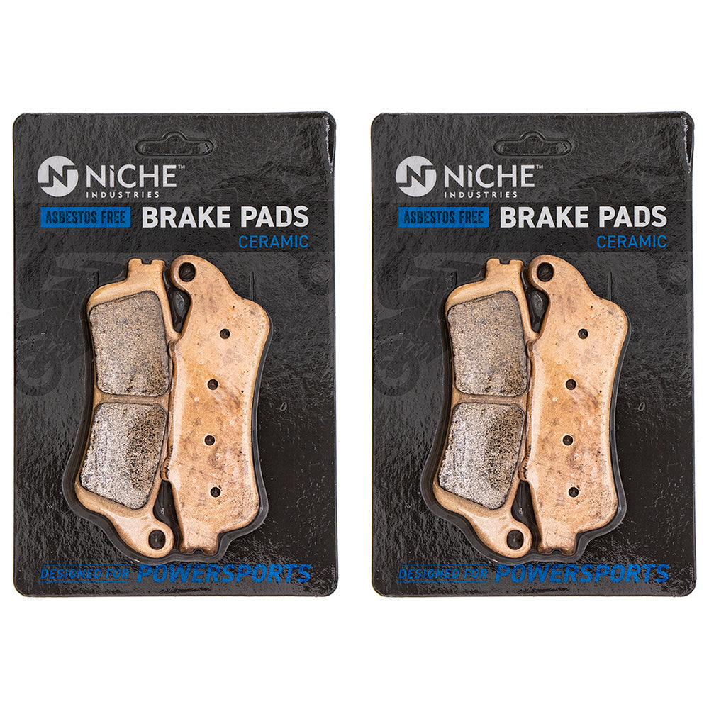 Front & Rear Ceramic Brake Pad Set 2-Pack for zOTHER Victory Polaris Honda Valkyrie ST1100 NICHE 519-KPA2504D