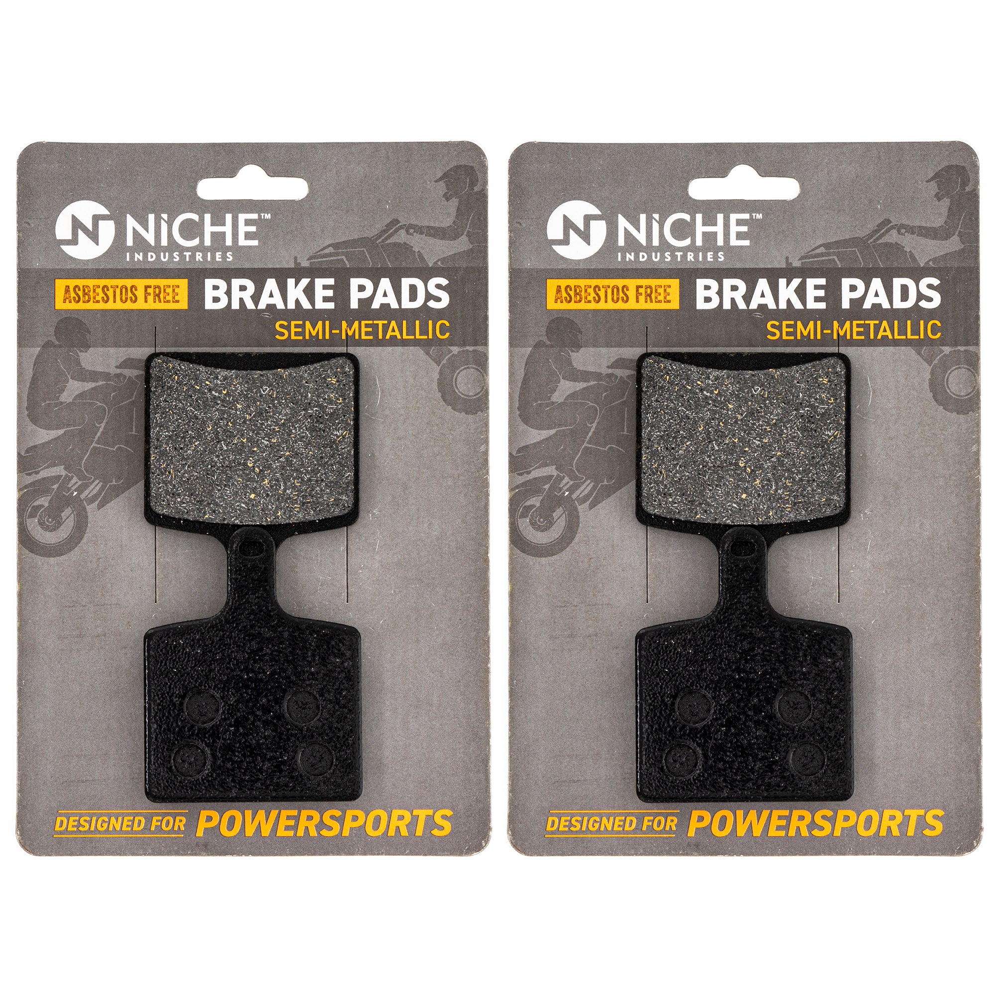 Rear Semi-Metallic Brake Pad Set 2-Pack for Arctic Cat Textron Cat 1702-245 2602-488 NICHE 519-KPA2509D