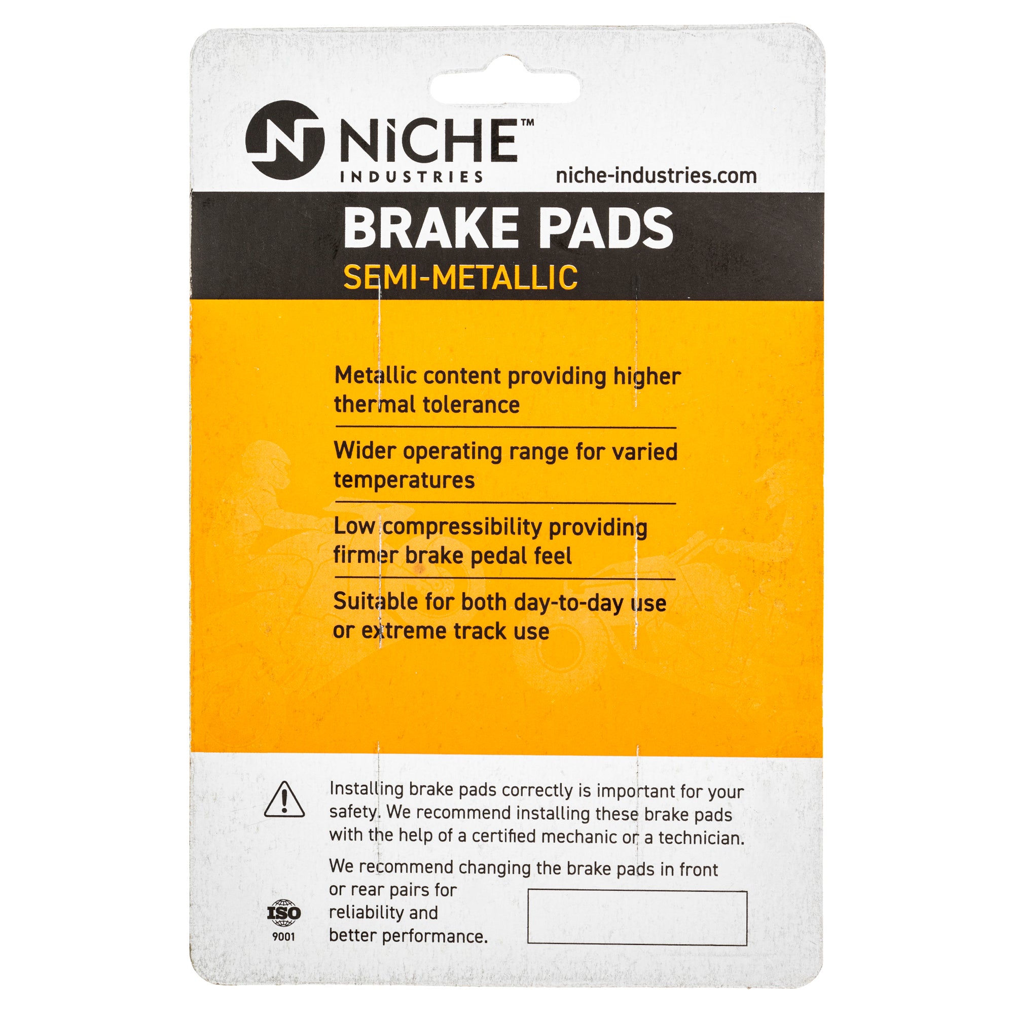 NICHE 519-KPA2501D Brake Pad Set 4-Pack for Arctic Cat Textron Cat