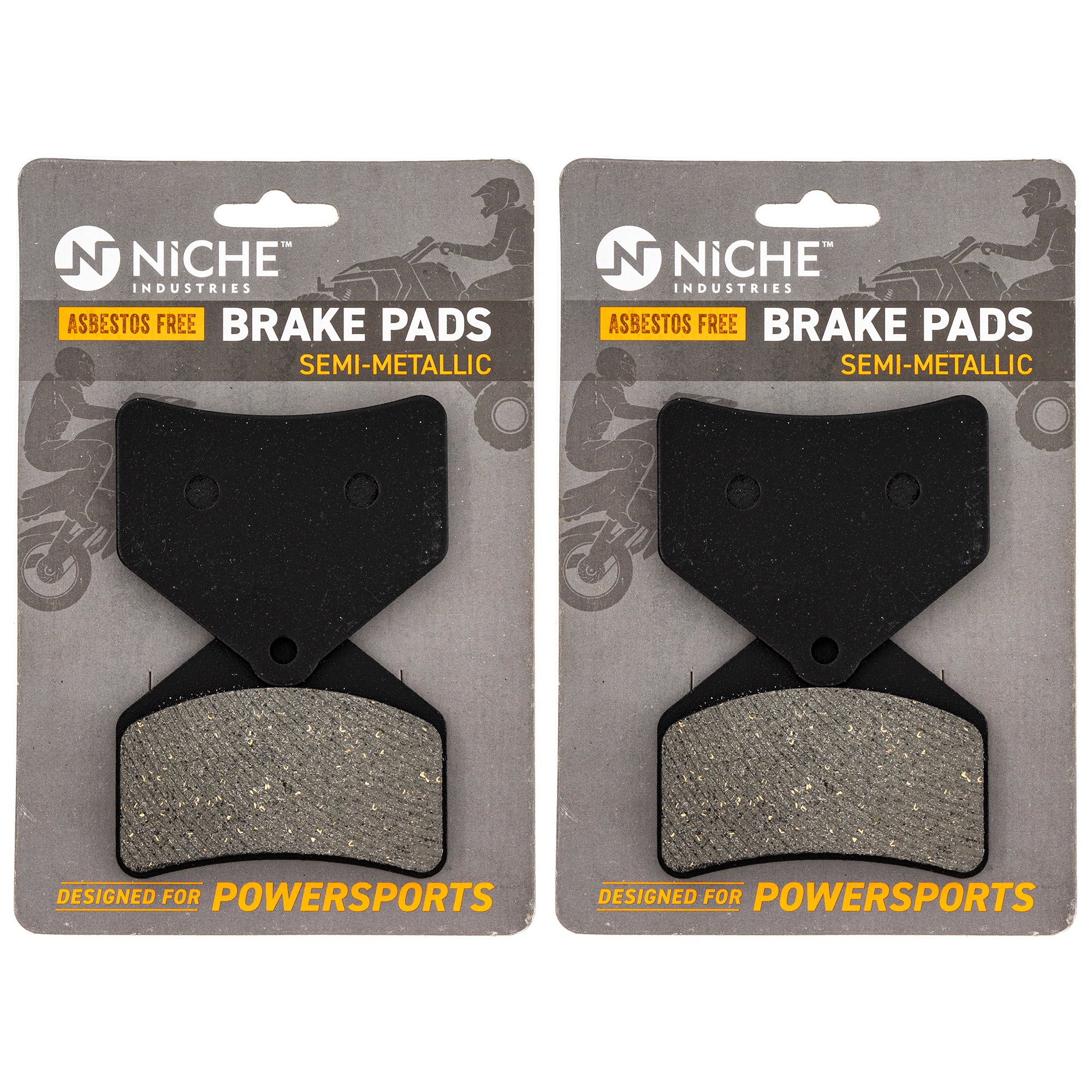 Rear Semi-Metallic Brake Pad Set 2-Pack for Arctic Cat Textron Cat 0702-563 1602-465 NICHE 519-KPA2501D