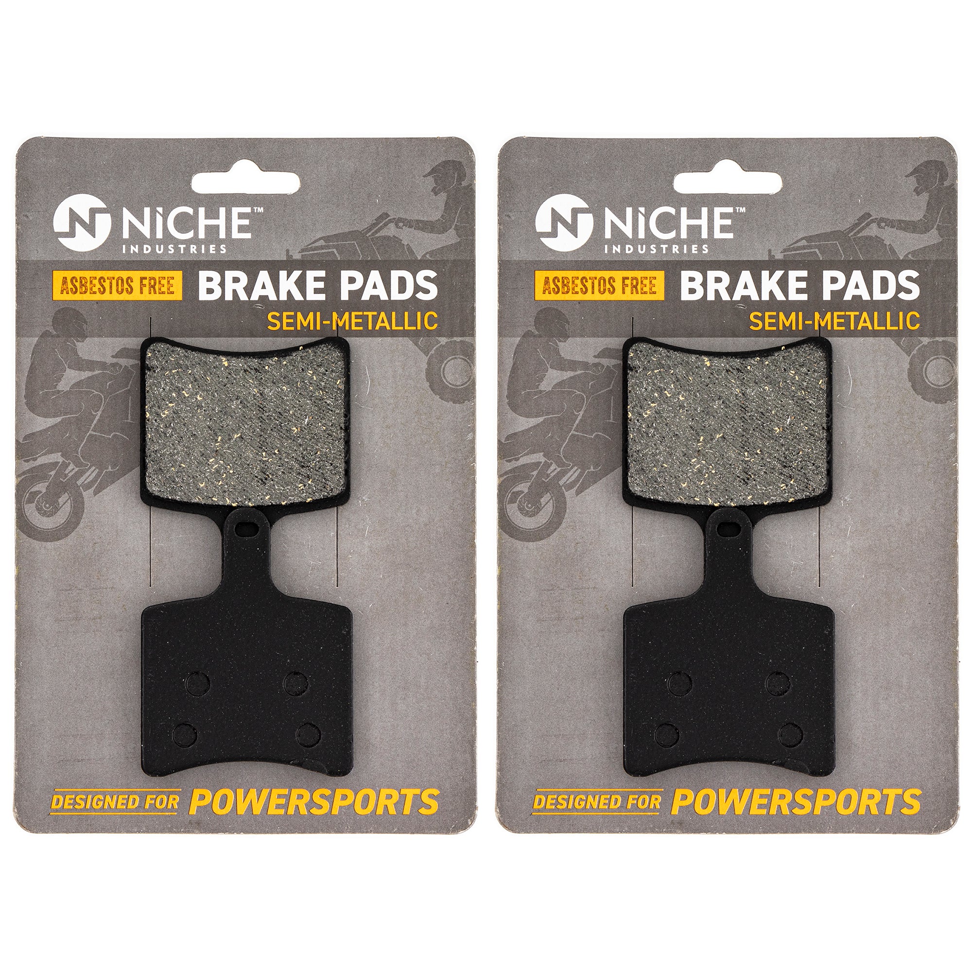 Rear Semi-Metallic Brake Pad Set 2-Pack for Arctic Cat Textron Cat 3602-061 NICHE 519-KPA2514D