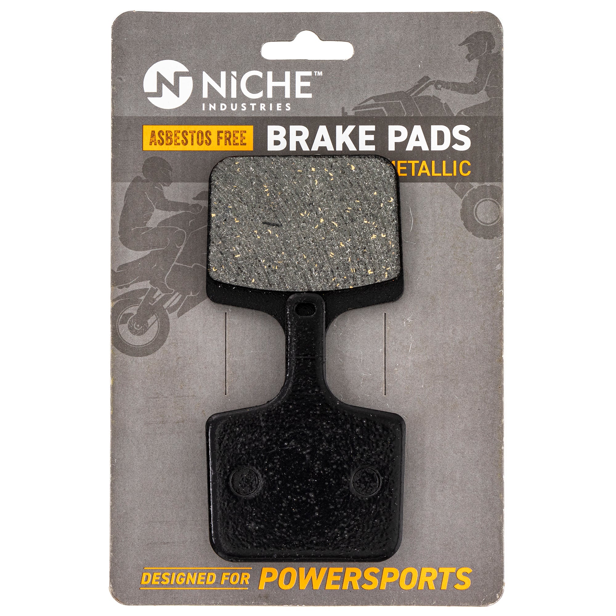 Rear Semi-Metallic Brake Pad Set for Polaris Swtichback SwitchBack Switchback Rush 2204036 NICHE 519-KPA2620D