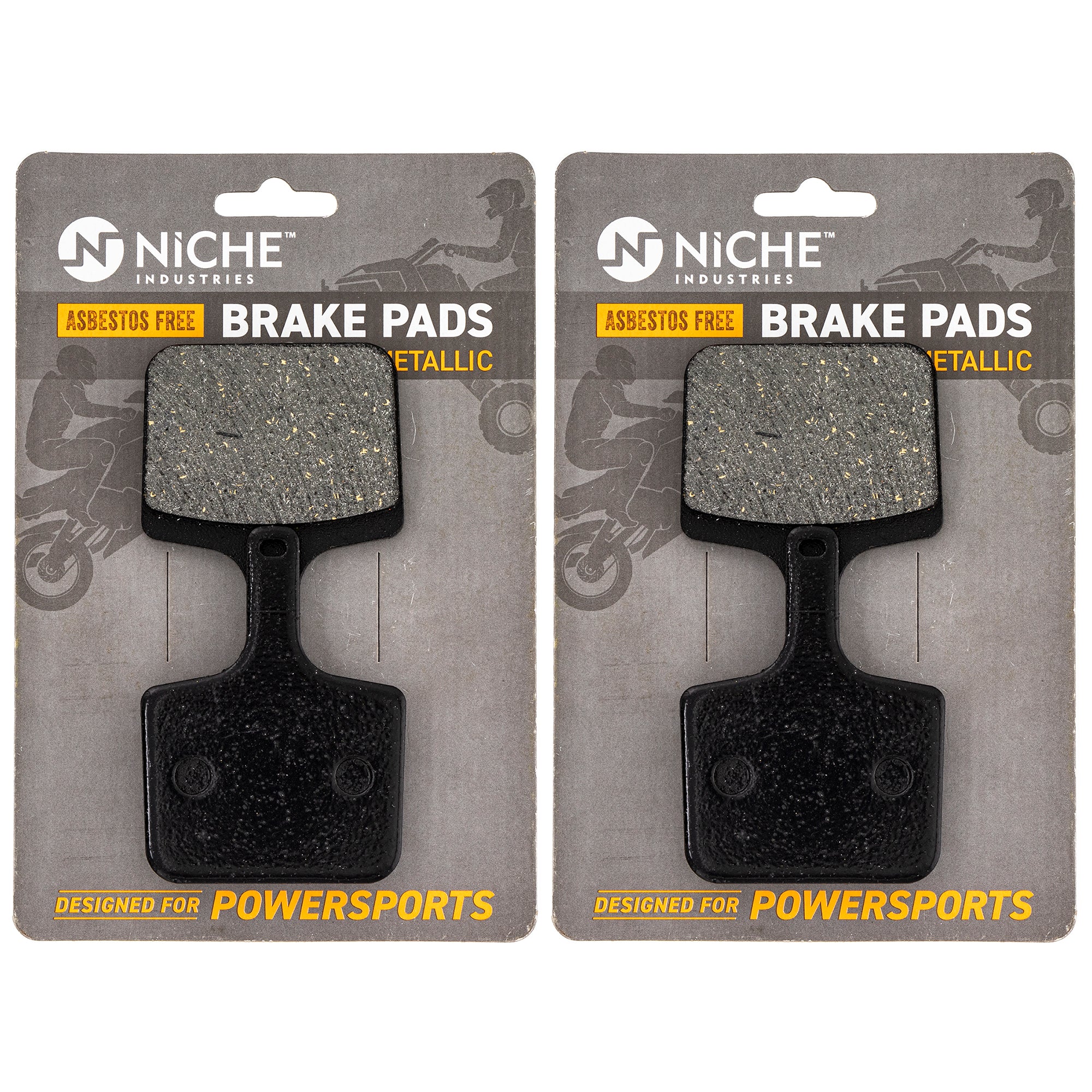 Rear Semi-Metallic Brake Pad Set 2-Pack for Polaris Voyager Switchback Rush RMK 2204036 NICHE 519-KPA2620D