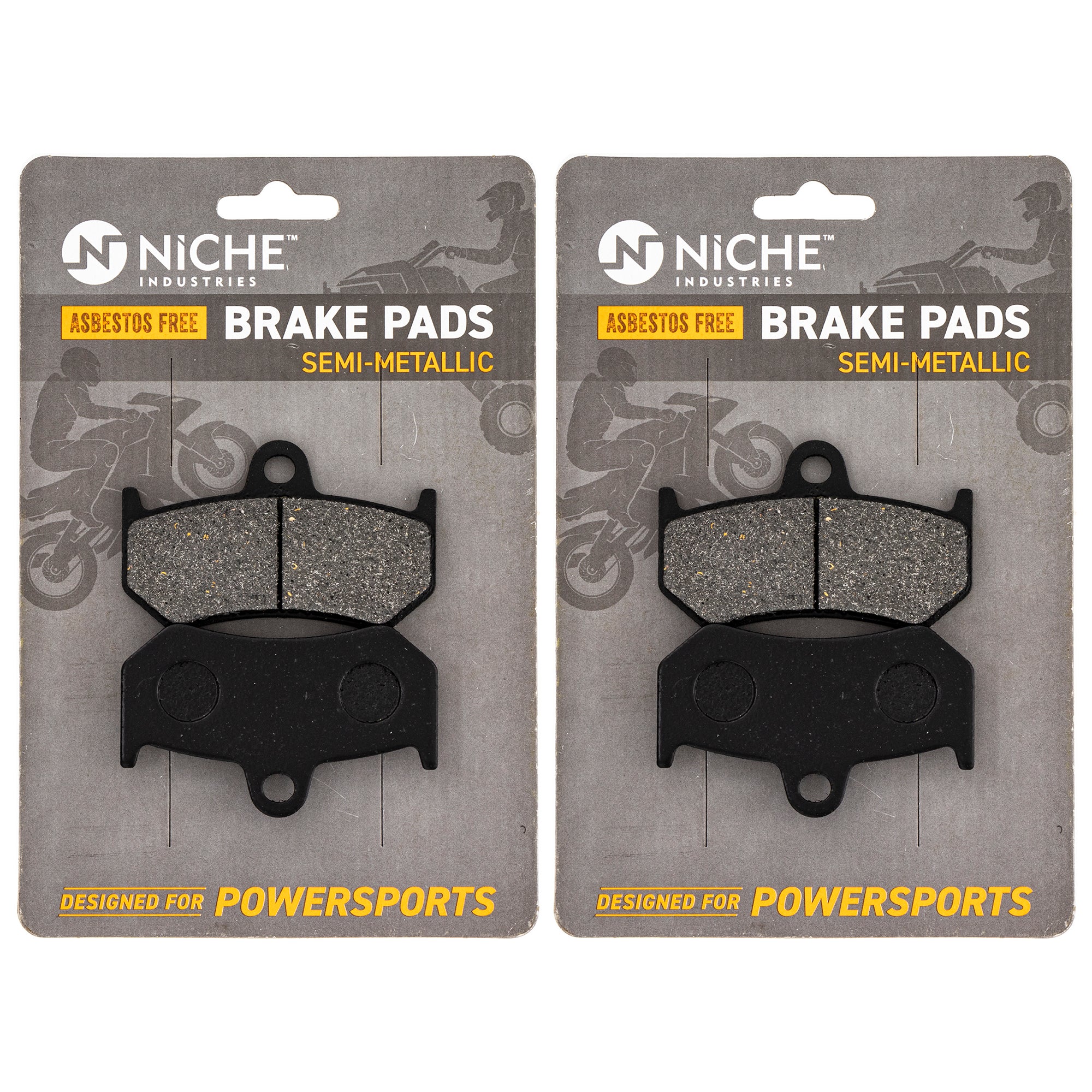 Rear Semi-Metallic Brake Pad Set 2-Pack for zOTHER Yamaha VK RX1 RX RS 8FU-W0046-01-00 NICHE 519-KPA2638D