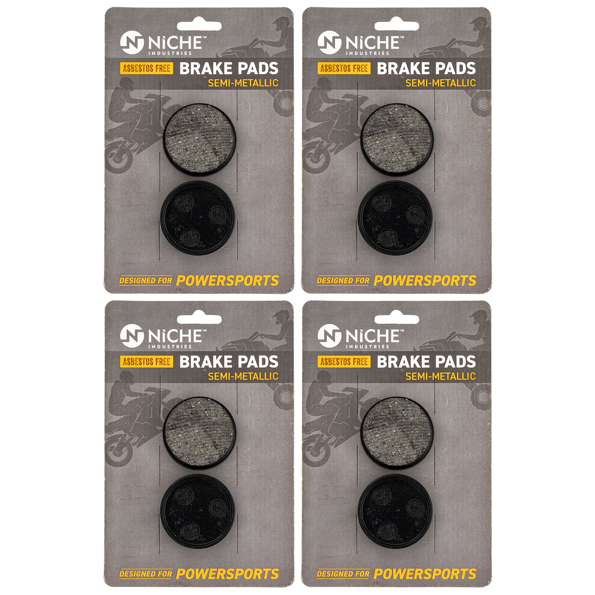 Rear Semi-Metallic Brake Pad Set 4-Pack for zOTHER Yamaha XLV VMax VK540 Venture NICHE 519-KPA2639D