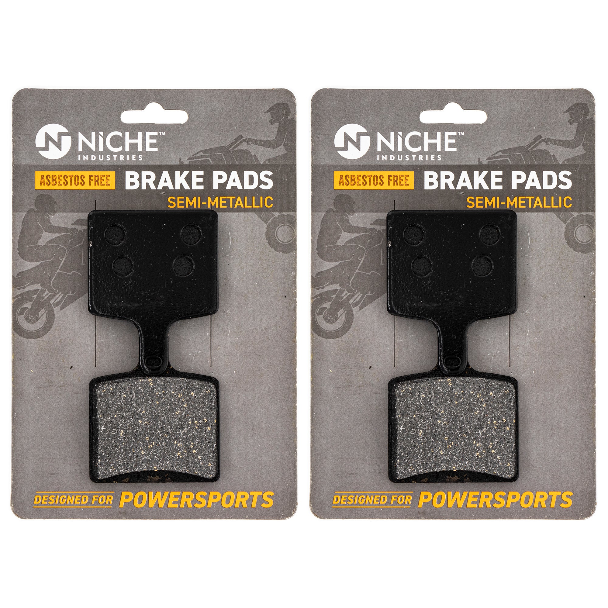 Rear Semi-Metallic Brake Pad Set 2-Pack for Yamaha Transporter SX SR Sidewinder NICHE 519-KPA2643D