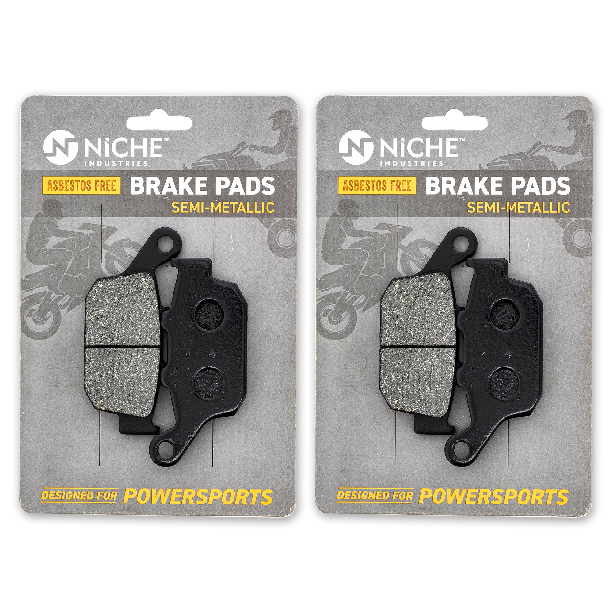 Rear Semi-Metallic Brake Pad Set 2-Pack for Yamaha FZ6R NICHE 519-KPA2647D