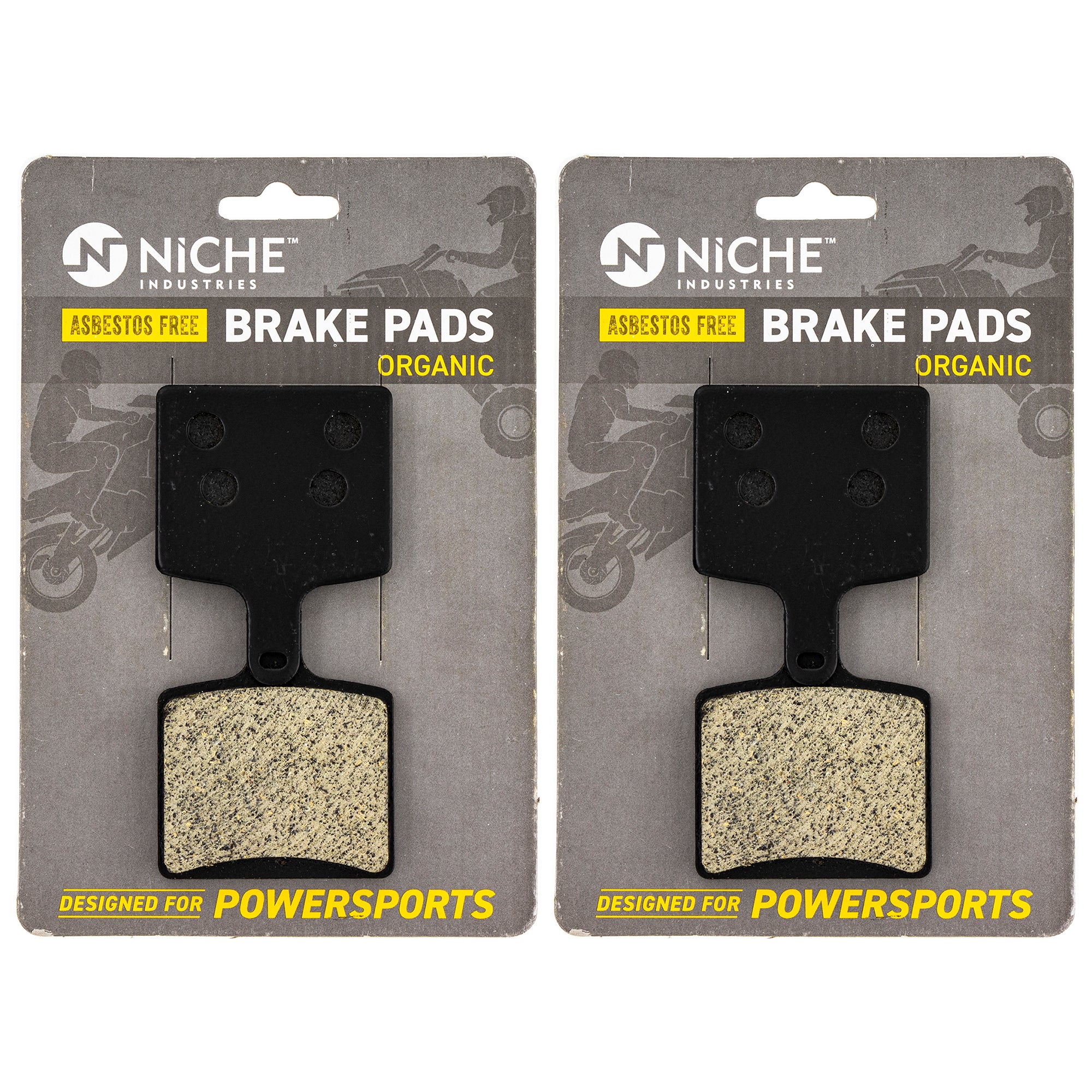 Rear Organic Brake Pad Set 2-Pack for Arctic Cat Textron Cat 1702-245 2602-488 1702-205 NICHE 519-KPA2641D