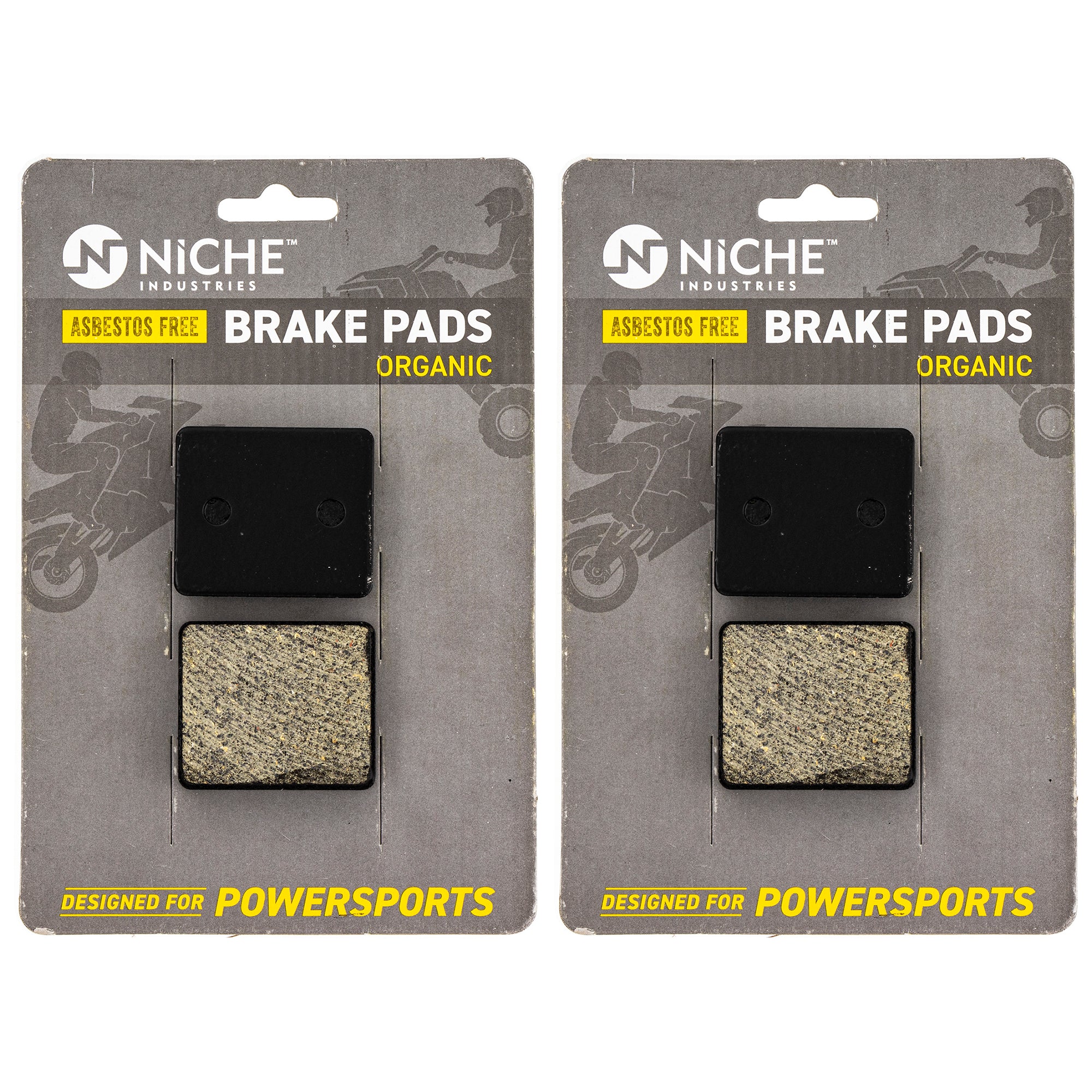 Rear Organic Brake Pad Set 2-Pack for Stens Polaris XLT XCR WideTrak Trail 1930588 102-077 NICHE 519-KPA2669D