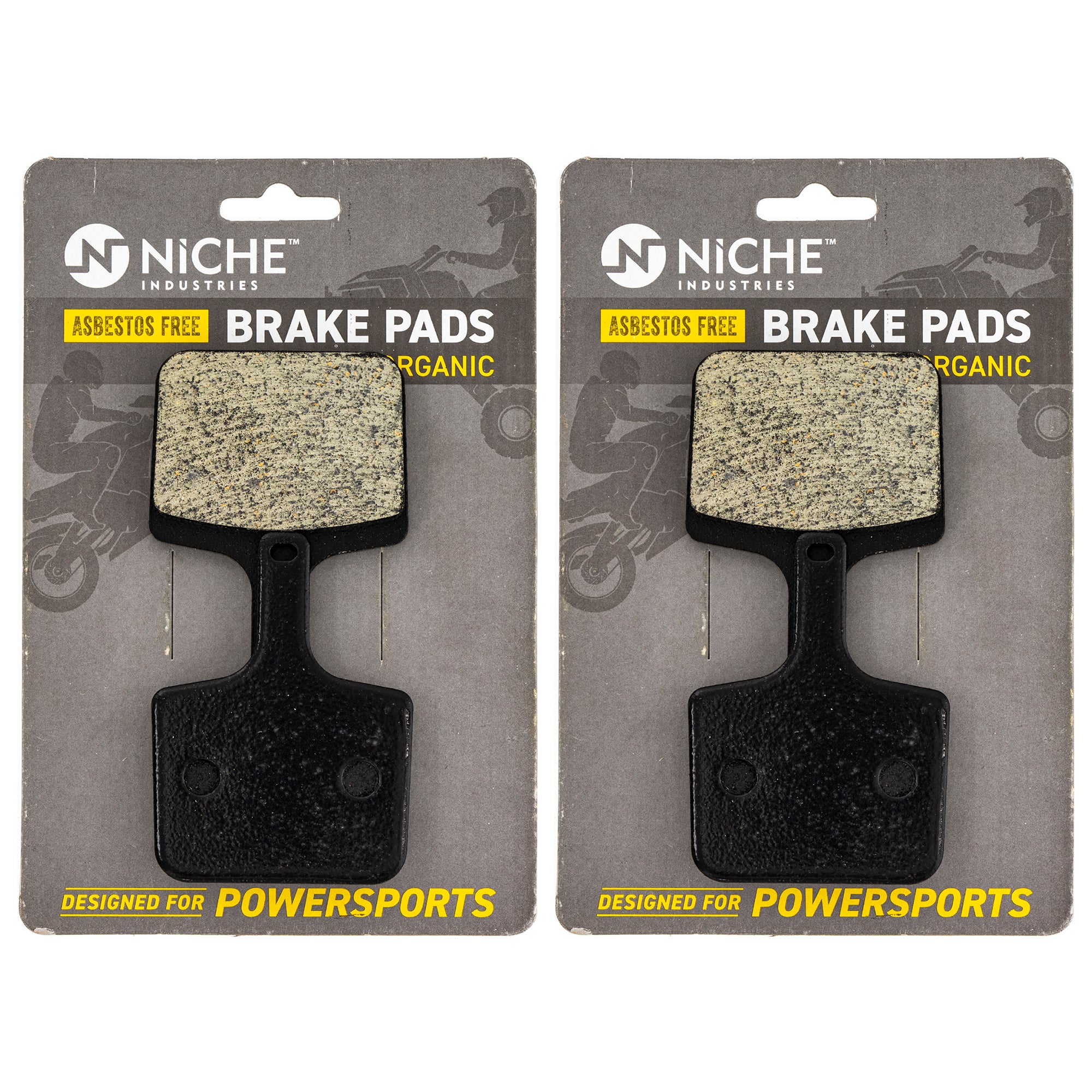 Rear Organic Brake Pad Set 2-Pack for Polaris Voyager Switchback Rush RMK 2204036 NICHE 519-KPA2672D