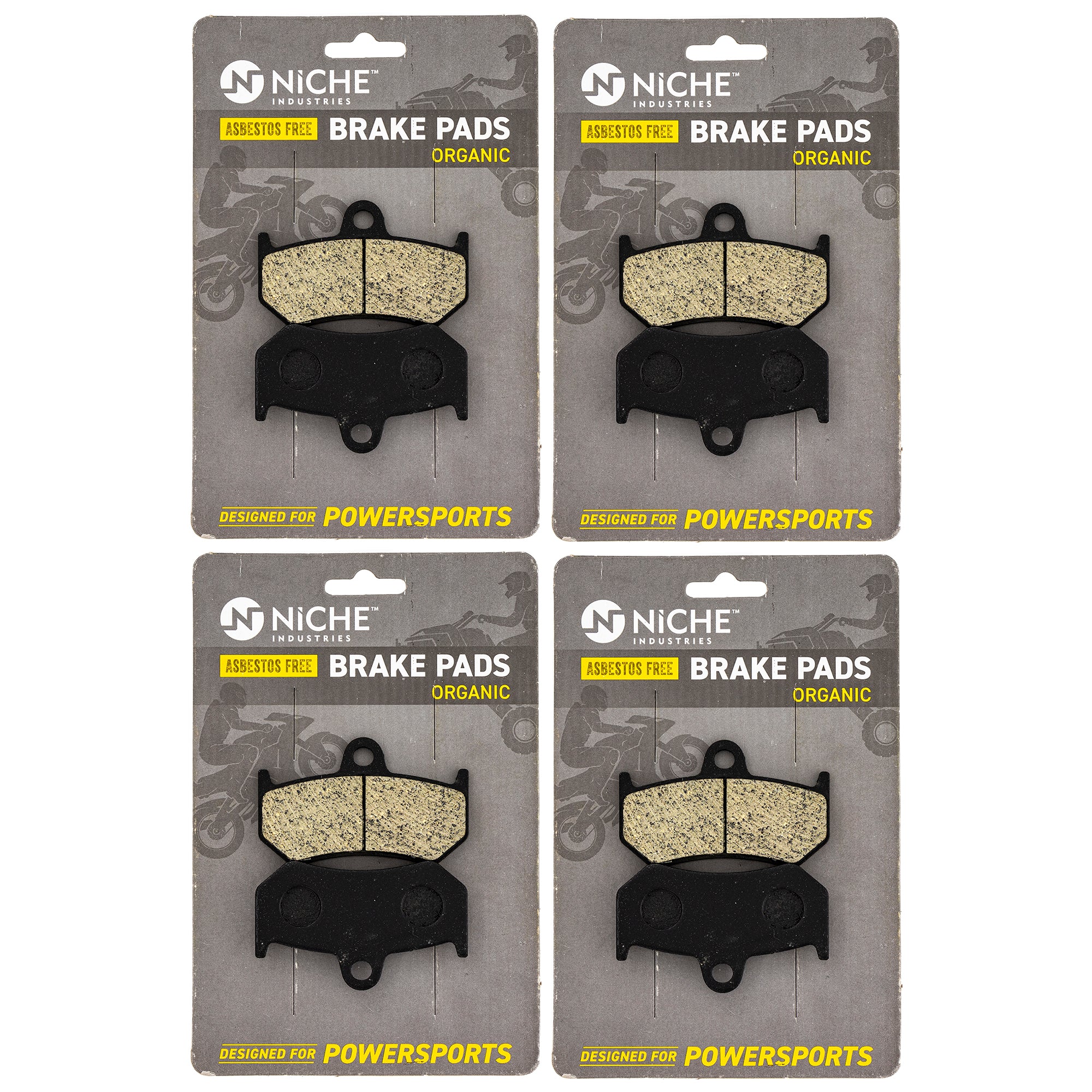 Rear Organic Brake Pad Set 4-Pack for zOTHER Yamaha VK RX1 RX RS 8FU-W0046-01-00 NICHE 519-KPA2670D