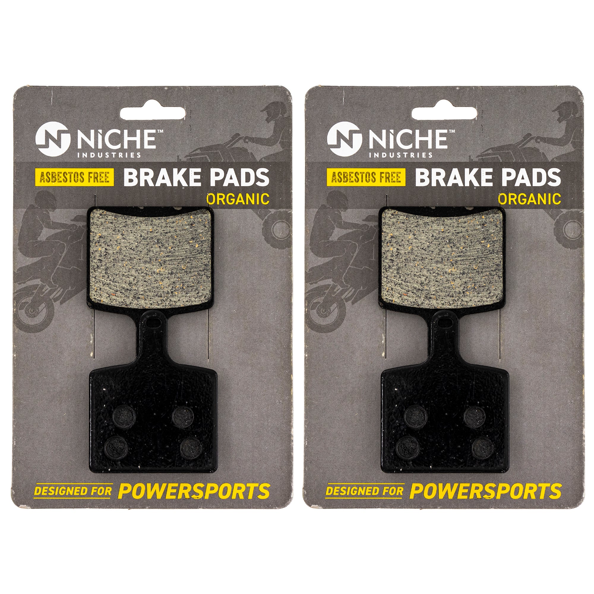 Rear Organic Brake Pad Set 2-Pack for Yamaha Transporter SX SR Sidewinder 8JP-F5811-00-00 NICHE 519-KPA2685D