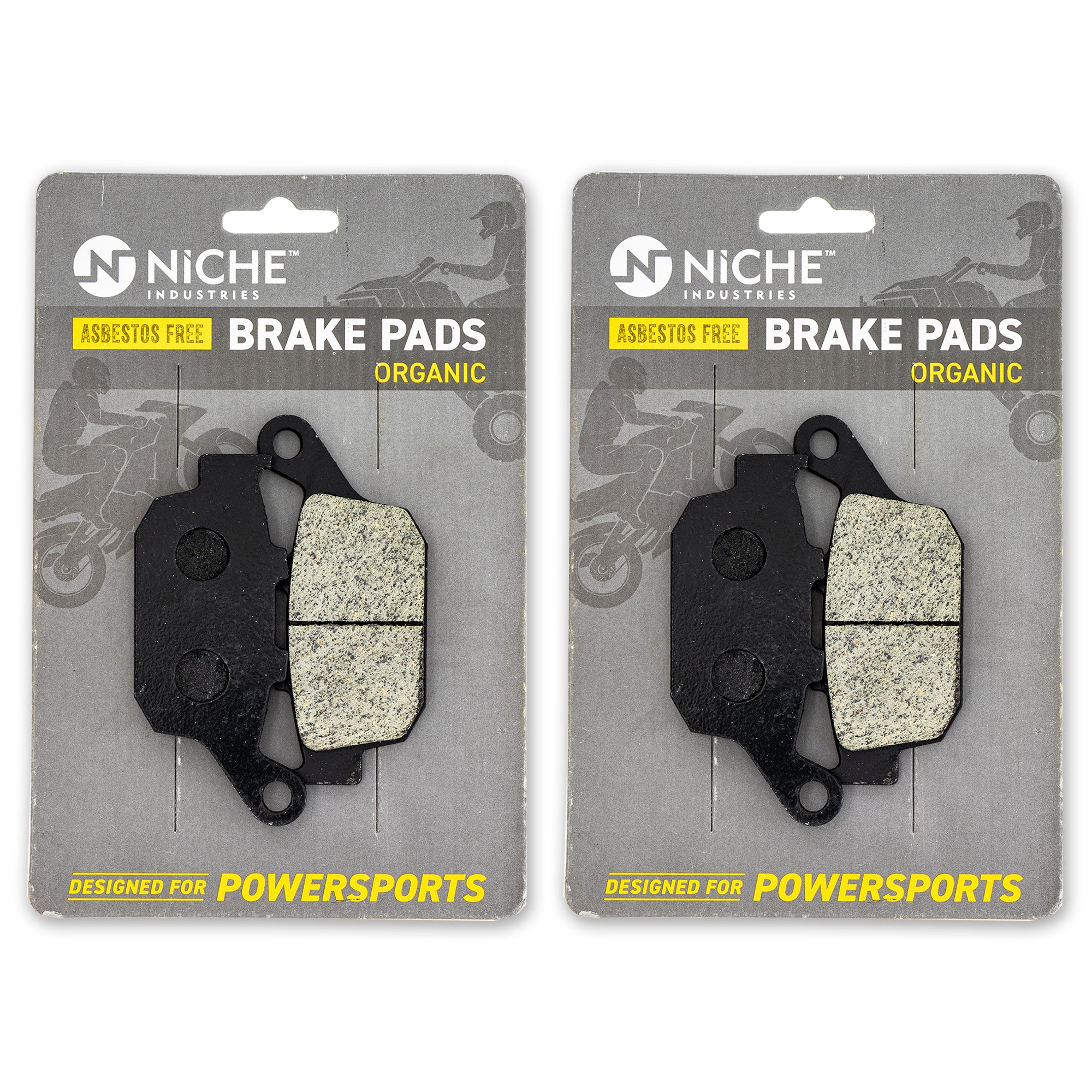 Rear Organic Brake Pad Set 2-Pack for Yamaha FZ6R 20S-W0046-00-00 NICHE 519-KPA2689D