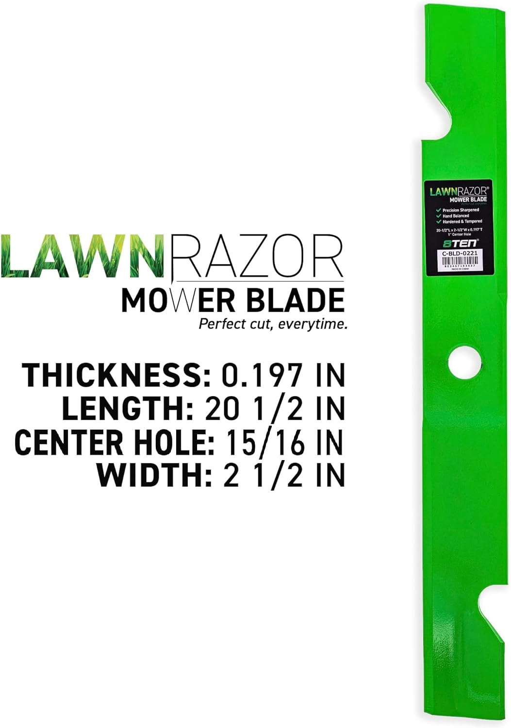 8TEN 810-CBL2443D LawnRAZOR Mower Blade 3-Pack for zOTHER Toro